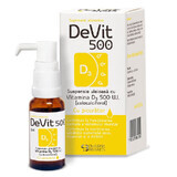 DeVit 500 olieachtige suspensie met vitamine D3 500IU (druppelaar), 20 ml, Pharma Brands