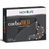 CarboMED geactiveerde houtskool, 200 mg, 20 capsules, Novolife