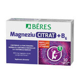 Citrate de magnésium + B6, 30 comprimés pelliculés, Beres Pharmaceuticals