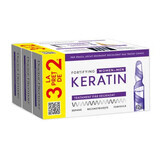 Pachet Tratament pentru par fragil Fortifying Keratin, 3 x 12 fiole, Doctor Fiterman