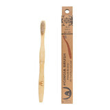 Brosse à dents en bambou, 15+ ans, souple, blanche, 1 pièce, Gingia