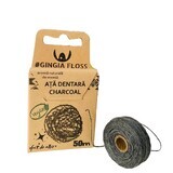 Filo interdentale con carbone naturale e fibra cerata, 50 m, Gingia