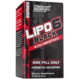Lipo 6 Black Ultra geconcentreerd vetverbrandingssupplement, 60 capsules, Nutrex