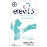 Elevit 3, Multivitamines pour la période postnatale et l'allaitement, 30 gélules