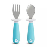 Raise Baby Gabel und Löffel Set, 12 Monate+, Blau, Munchkin