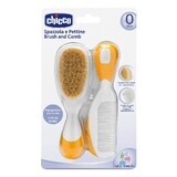 Ensemble brosse et peigne pour cheveux naturels, Orange, Chicco