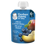 Appel-, bosbes- en bananenpuree, +6 maanden, 90 gr, Gerber