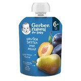 Purée de prunes et de poires, +6 mois, 90 gr, Gerber