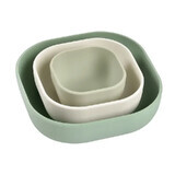 Set de 3 bols en silicone, Sage Green, Beaba