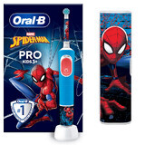 Vitality Pro Kids Spider-Man Elektrische Tandenborstel + Reisset voor Kinderen 3+ jaar, Oral-B