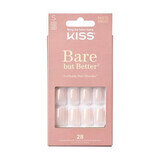 Faux ongles Nus mais mieux, Nudies Short Squoval, Kiss