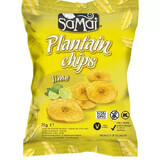 Banana chips with lime flavour, 75 g, SaMai