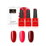 Semipermanentes Nagellack-Set Bluesky Reds mini trio 3x5ml