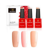 Semi-permanente nagellak set Bluesky Soft Nudes mini trio 3x5ml