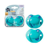 Fashion orthodontische fopspenen, 0 - 6 maanden, Turquoise, 2 stuks, Tommee Tippee