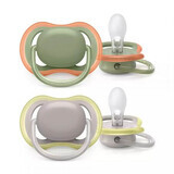 Sucettes Ultra Air, 6-18 mois, 2 pièces/Neuter, Philips Avent