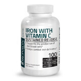 IJzer met vitamine C, 100 tabletten, Bronson Laboratories