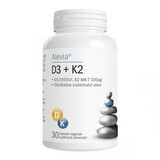 Vitamine D3 + Vitamine K2, 30 capsules, Alevia