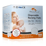Coussinets mammaires ultrafins Stay Dry, 60 pièces, Mommy Care