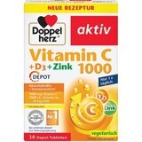 Vitamine C 1000 mg + D3 + Zinc, 30 comprimés, Doppelherz