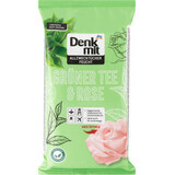 Denkmit Universal Grüner Tee und Rose Feuchttücher, 50 Stück