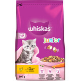 Croquettes pour chat Whiskas Junior avec du poulet, 300 g