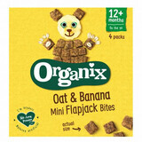 Biologische Hele Haver en Banaan Flapjack Blokjes, +12 maanden, 4x20g, Organix