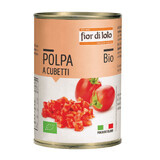 Biologische tomatenblokjes, 400 g, Fior di Loto