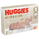 Extra Care luiers, nr. 2, 3-6 kg, 58 stuks, Huggies