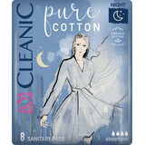 Assorbenti notte Cleanic in puro cotone, 8 pz