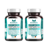 Magnésium Bisglycinate Premium pack, 2x60 gélules, Boost4Life
