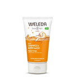 Kinder 2 in 1 douchegel en shampoo, sinaasappel, 150 ml, Weleda