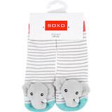 SOXO Chaussettes pour enfants, motif éléphant, 1 pc