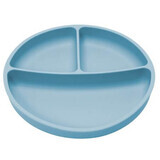 Assiette compartimentée en silicone avec ventouse, 6 mois+, Aqua Blue, Appekids