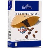 Koffiefilters maat 2, 100 stuks, Finum