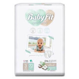 Bio Jumbo Midi Diapers, No. 3, 4-9 Kg, 72 pieces, Babyfit