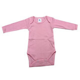 Rib romper lange mouw, 18-24 maanden, Roze, Baltic Bebe