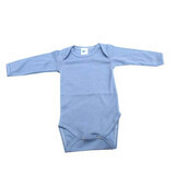 Katoenen bodysuit met lange ribmouwen, 6-12 maanden, Blauw, Baltic Bebe