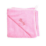 Baby handdoek met capison, 75x75 cm, Roze, Fic Baby