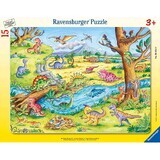 Raampuzzel Dinosaurussen, +3 jaar, 15 stukjes, Ravensburger