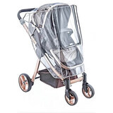 Regenhoes voor kinderwagen met venster en reflecterende tape, BabyJem