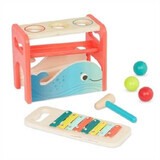 Bench with hammer, balls and wooden xylophone, +12 months, BToys