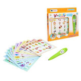 Set 12 planse in limba engleza cu creion interactiv, +3 ani, Y-Pen