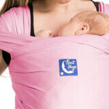 Draagsysteem voor baby's, elastische wikkels, roze, eerste knuffel