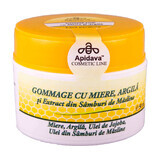 Gommage cu miere, argila si extract din samburi de masline, 50 ml, Apidava