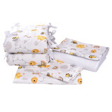 Complete set beddengoed en wiegbekleding, 120 x 60 cm, model Bee, Fic Baby