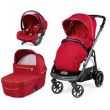 Veloce Primo Viaggio Lounge 3-in-1 kinderwagensysteem, Roodglans, Peg Perego