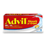 Advil Rhume et Grippe 200 mg/ 30 mg, 10 softgels