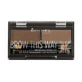 Kit de contournement des sourcils Brow This Way 002 Medium Brown, 1.4 g, Rimmel London