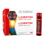 L-Carnitine Vloeibaar 2000 mg, 20 flacons, Marnys